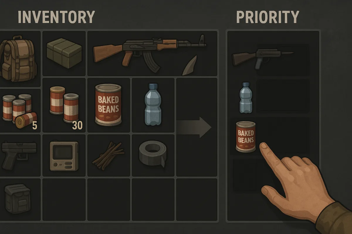 Come gestire l'inventario nei survival game? Il sistema di priorità che migliora l’efficacia nelle missioni