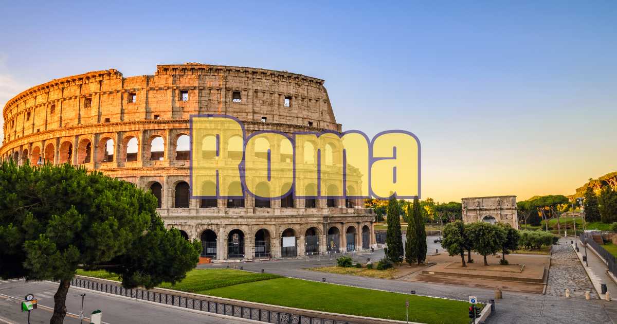 Panorama di Roma con monumenti iconici, ideale per un itinerario di un giorno nella capitale.